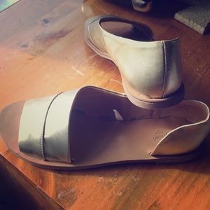 Never worn gold open toed